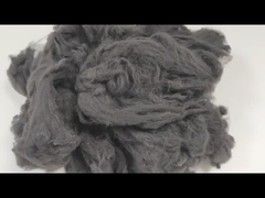 Fibra di poliestere in strisce buca 6.67D Fibra di poliestere in strisce in strisce di uomo nero per materasso