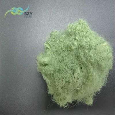comprare Fibra di poliestere colorata 15D siliconizzata verde Fibra di poliestere per coperte fabbricazione online