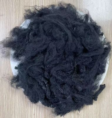 Un buon prezzo. Fibra di poliestere vergine 3D 150 mm Nera per filatura a filatura in linea