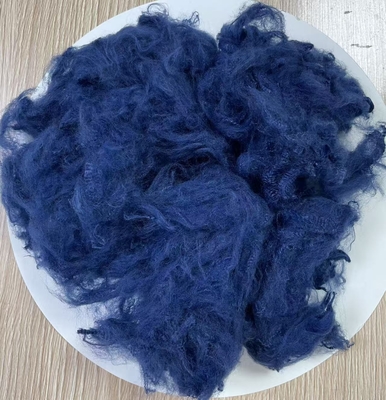 Un buon prezzo. Fibra di poliestere riciclato in fiocco 1.5D 38mm Blu Zaffiro in linea
