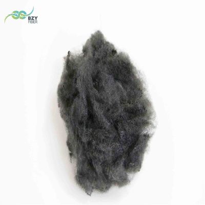 Un buon prezzo. 6D Fibra di poliestere riciclata non siliconizzata grigio nero in linea