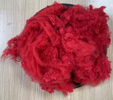 Un buon prezzo. Fibra di poliestere vergine 1.56D 38mm rosso brillante in linea
