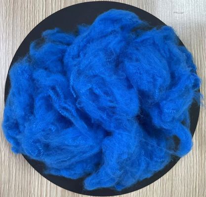 Un buon prezzo. Fibra di poliestere riciclato a fiocco 4.5D 51mm Blu Pavone in linea