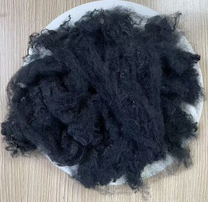 Un buon prezzo. Fibra di poliestere vergine 3D 102 mm Nera per filatura a filatura in linea
