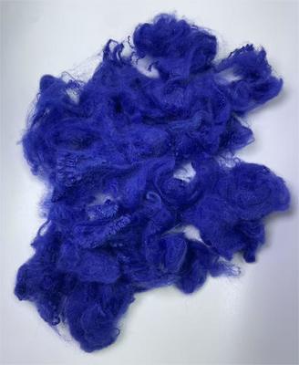 Un buon prezzo. Recycled Polyester Staple Fiber with 0.2% Oil Content and 0.7-15dtex Fineness in Sapphire Blue in linea