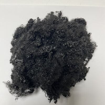 fibra di poliestere fiocco ignifuga 3D*64mm nera con lunghezza per biancheria da letto e filtrazione industriale